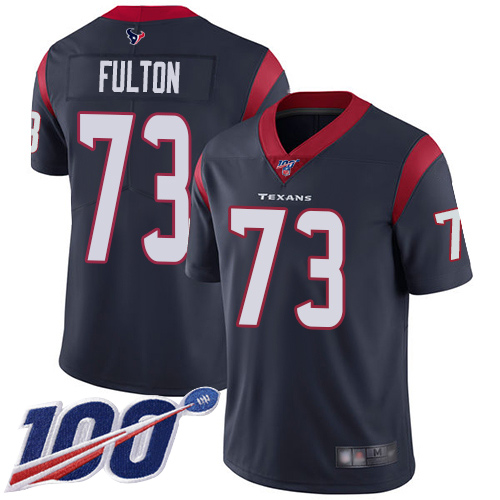 Houston Texans Limited Navy Blue Men Zach Fulton Home Jersey NFL Football #73 100th Season Vapor Untouchable